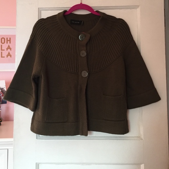 Sale! The Limited Olive Wool Cardigan - Picture 4 of 4